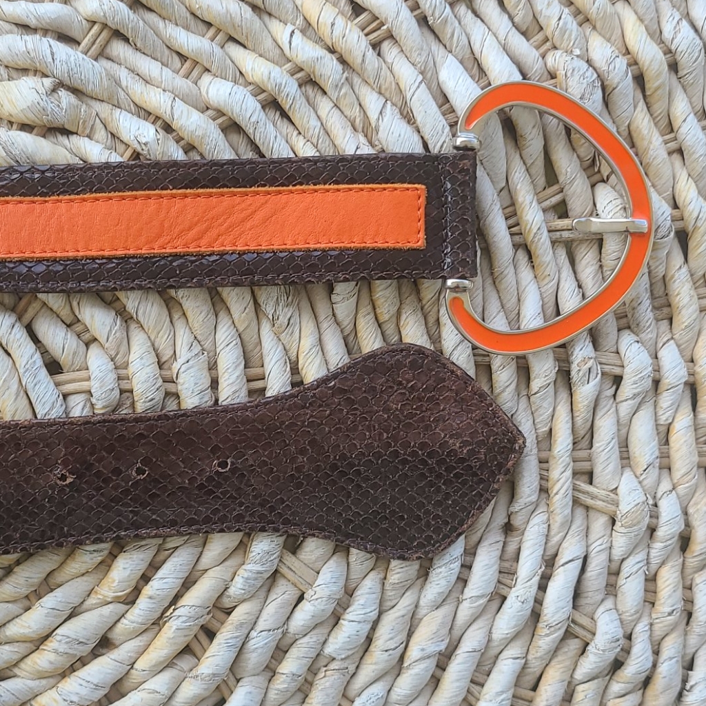 Authentic D&G Python Leather Belt